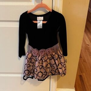 Iris & Ivy Black Dress with Pink Accents